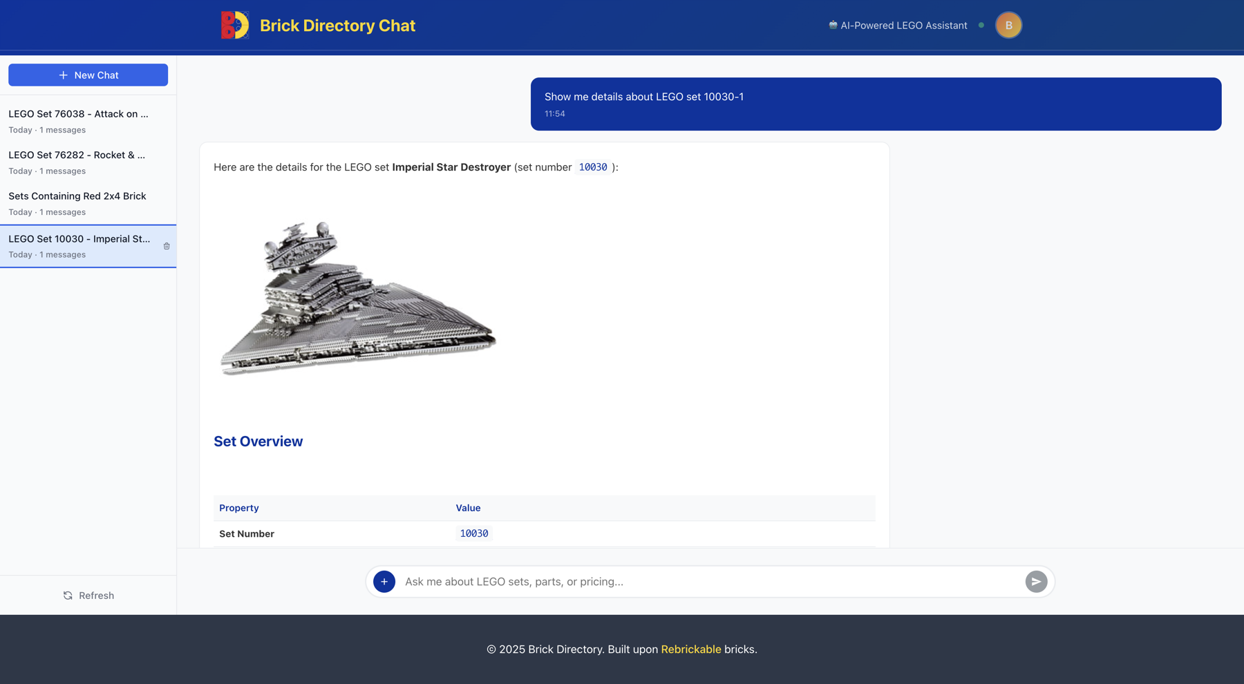 Set Information Example