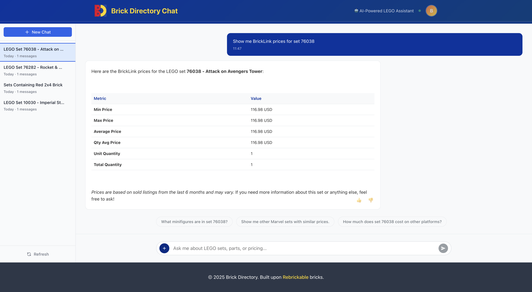 Pricing & Market Example